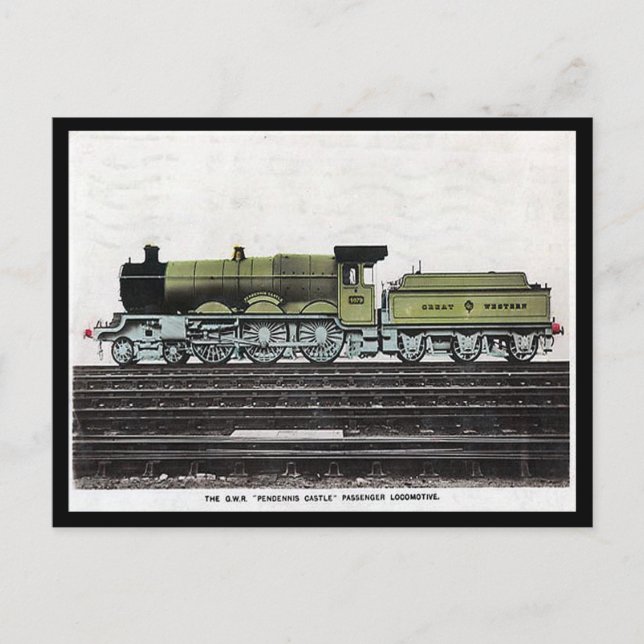 Ancienne carte postale - GWR Engine Pendennis Cast (Devant)