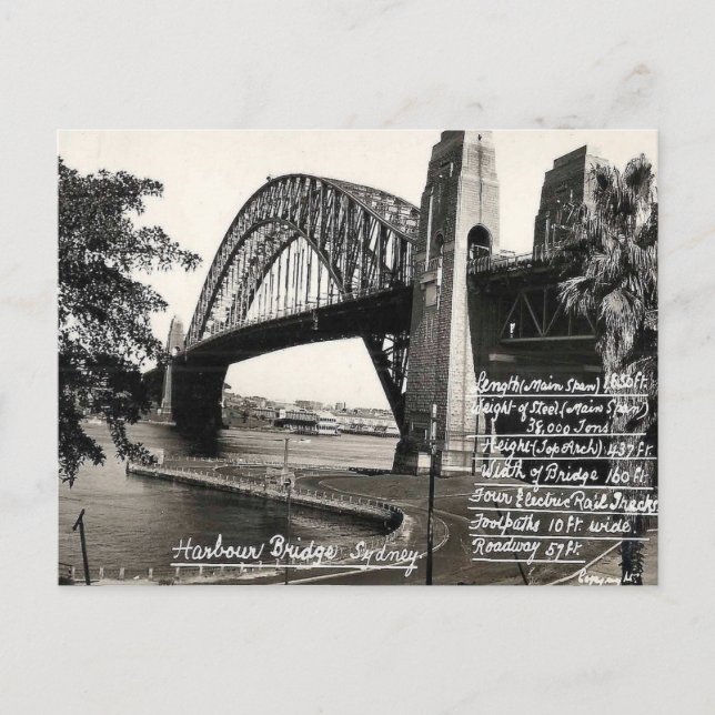 Ancienne carte postale - Harbour Bridge, Sydney, N (Devant)