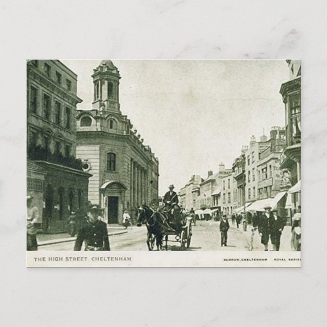 Ancienne carte postale - High St, Cheltenham (Devant)