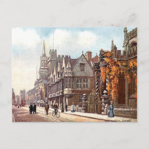 Ancienne carte postale - High Street, Oxford