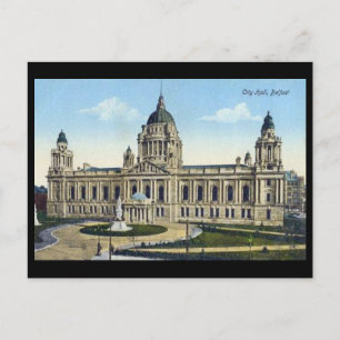 Ancienne carte postale - Hôtel de ville, Belfast