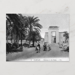 Ancienne carte postale - Karnak, Egypte