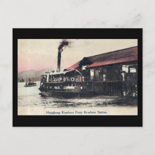 Ancienne carte postale - Kowloon Ferry, Hong Kong