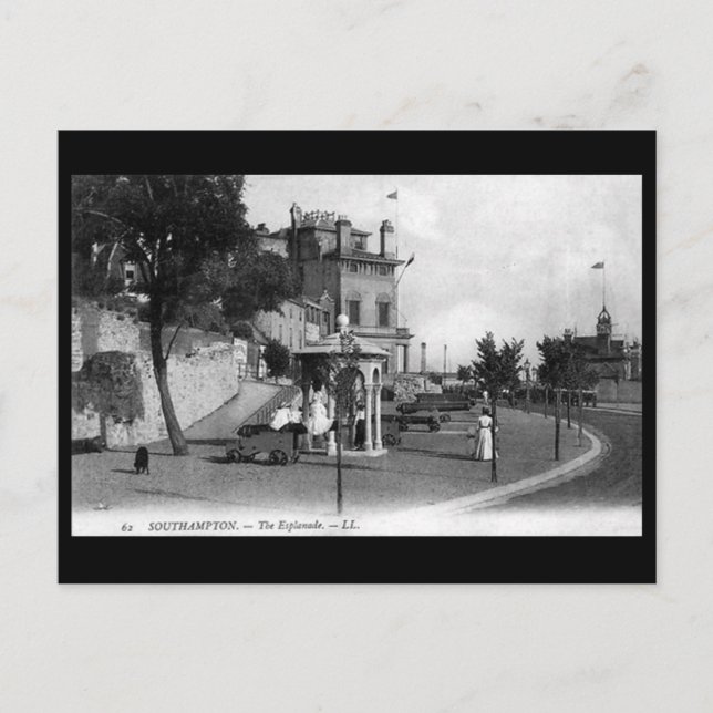 Ancienne Carte Postale - L'Esplanade, Southampton (Devant)