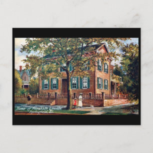 Ancienne carte postale - Lincoln's House, Springfi