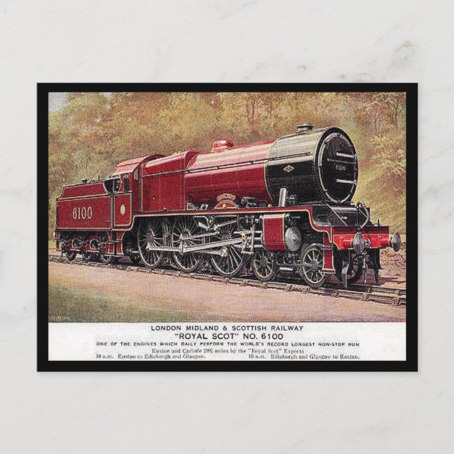 Ancienne Carte Postale - LMS Locomotive 6100 "Roya (Devant)