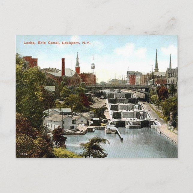 Ancienne carte postale - Lockport, NY, États-Unis (Devant)