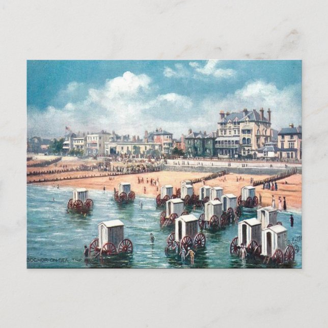 Ancienne carte postale - Machines à laver à Bognor (Devant)