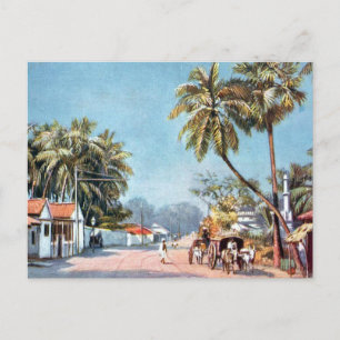 Ancienne carte postale - Madras (Chennai), Inde