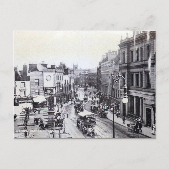 Ancienne carte postale - Marché, Derby (Devant)