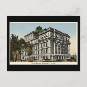 Ancienne carte postale, Montréal, Palais de justic