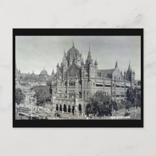 Ancienne carte postale - Mumbai, Victoria Terminus