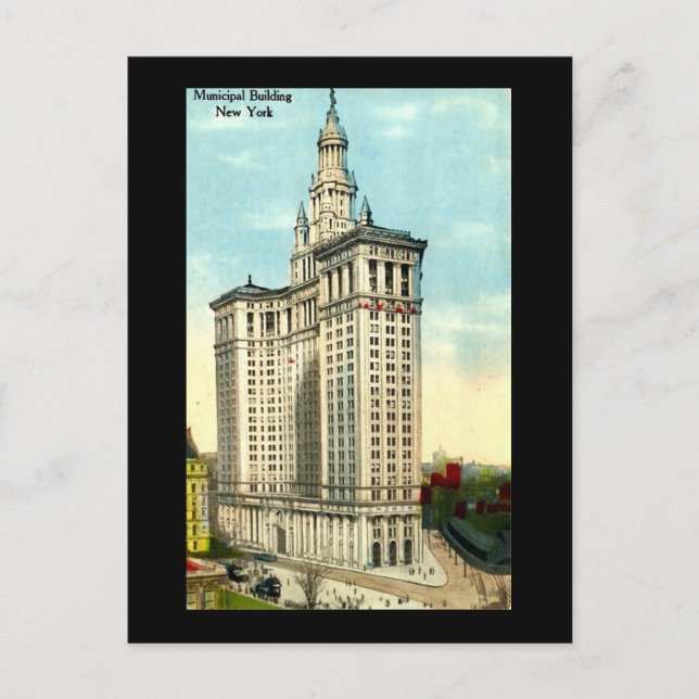 Ancienne carte postale, New York City, bâtiment mu (Devant)