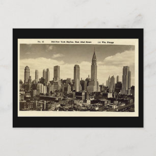 Ancienne carte postale, New York City Skyline