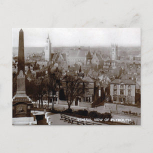 Ancienne carte postale - Plymouth en 1915