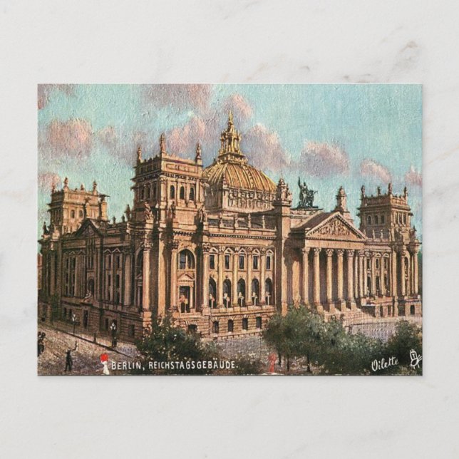 Ancienne carte postale - Reichstag, Berlin (Devant)