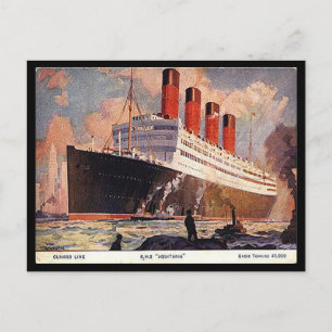 Ancienne carte postale - RMS Aquitania