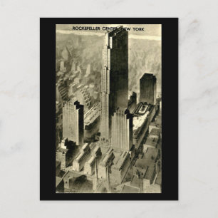 Ancienne carte postale, Rockefeller Center, New Yo