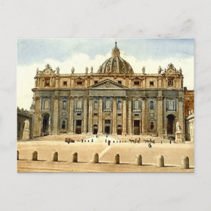 Ancienne carte postale, Rome, Saint-Pierre et Vati