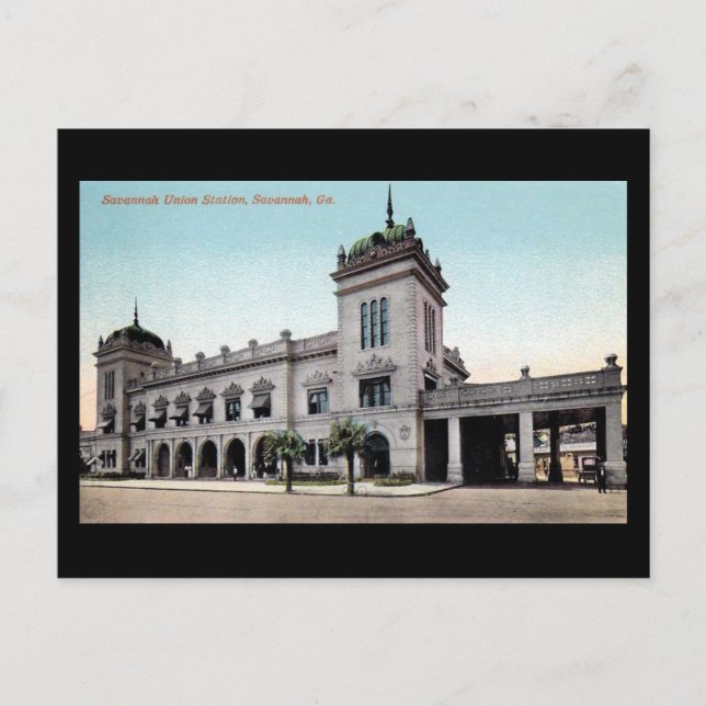 Ancienne carte postale - Savannah Union Station (Devant)