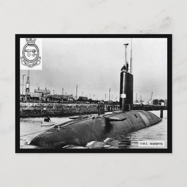 Ancienne carte postale - Sous-marin HM "Wardépit" (Devant)