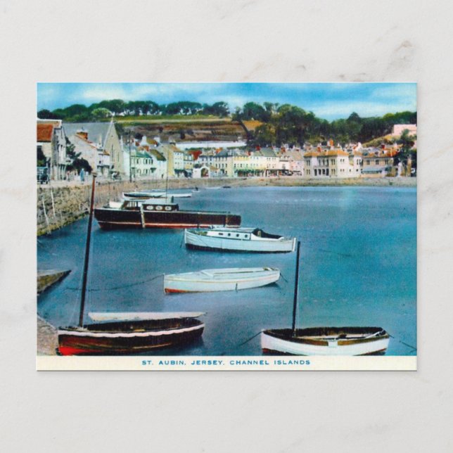 Ancienne carte postale - St Aubin, Jersey, Îles An (Devant)