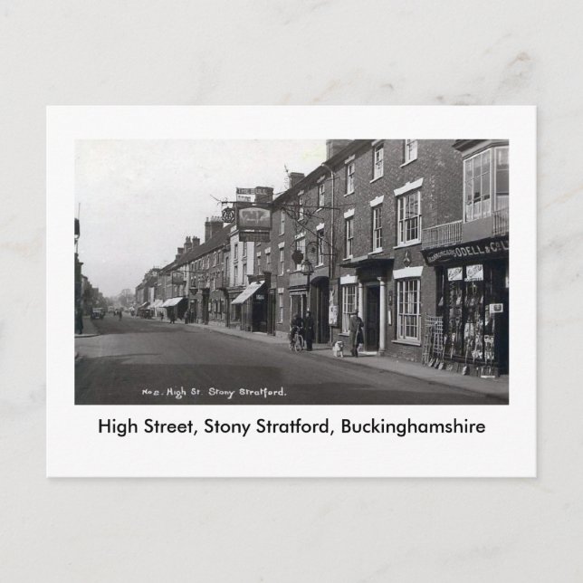 Ancienne carte postale, Stony Stratford High Stree (Devant)