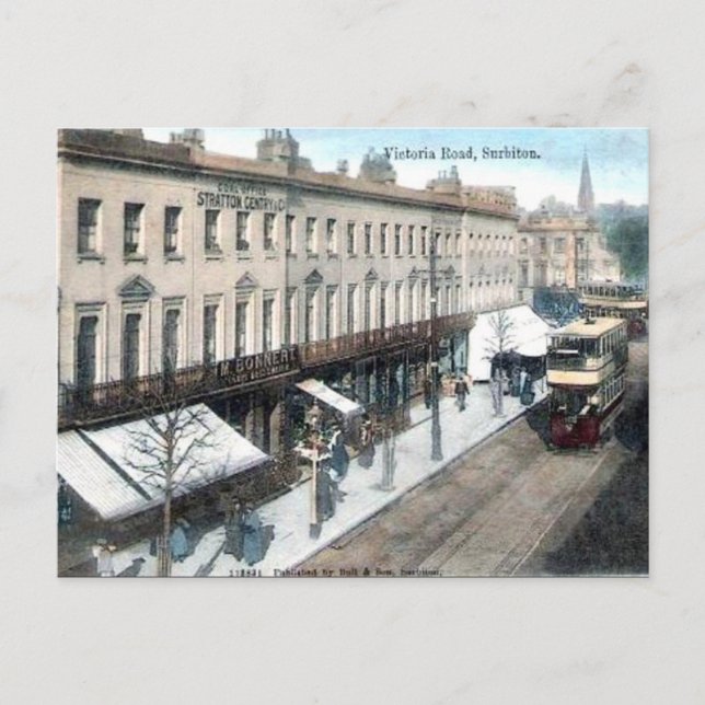 Ancienne carte postale - Surbiton, Londres (Devant)
