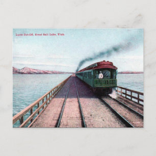 Ancienne Carte Postale - Train, Grand Lac Salt, Ut