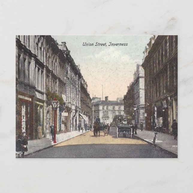 Ancienne carte postale - Union St, Inverness (Devant)