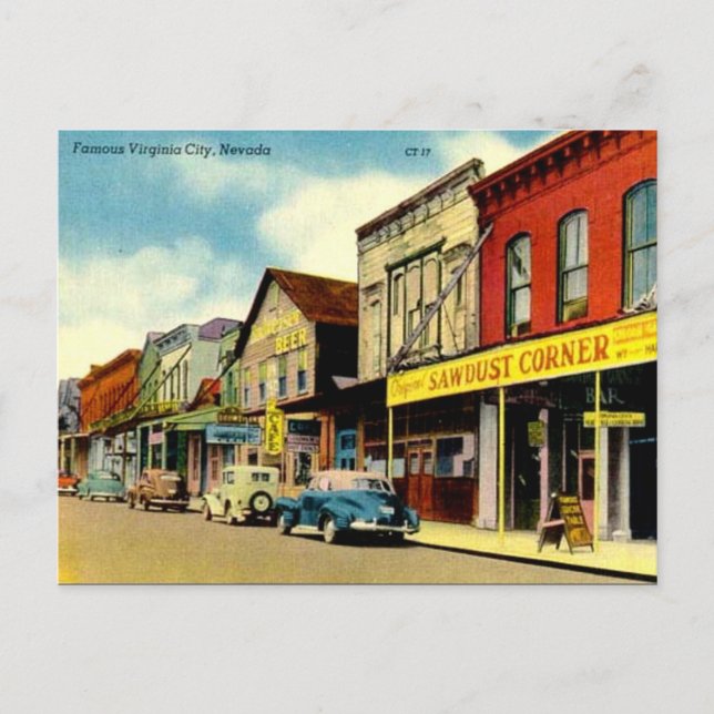 Ancienne carte postale - Virginia City, Nevada (Devant)