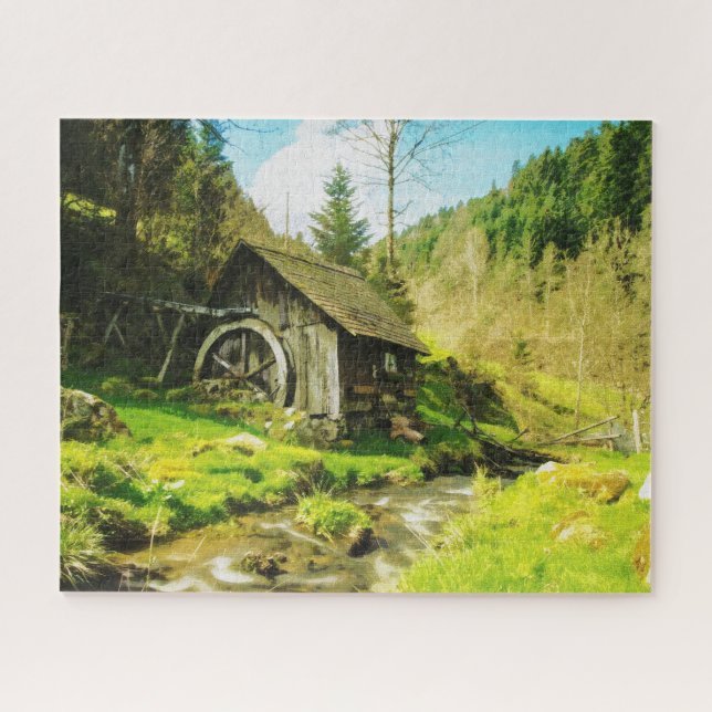 Ancienne roue allemande de l'eau. Jigsaw Puzzle (Horizontal)