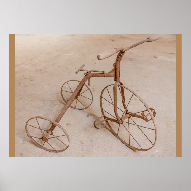 ANCIENNE TRICYCLE 1928 VALEUR AFFICHE PAPIER (Devant)