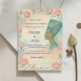 Ancient ägyptische Majestic Nefertiti Einladung