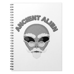 Ancient Alien Head Newsprint Notizblock