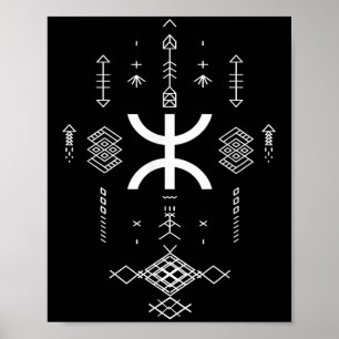 Ancient Amazigh Berber Frauen Tattoo Poster
