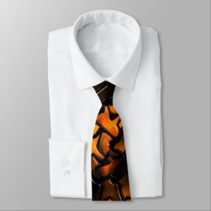 Ancient Amber Wobbly Mosaic Tiles Tie Krawatte