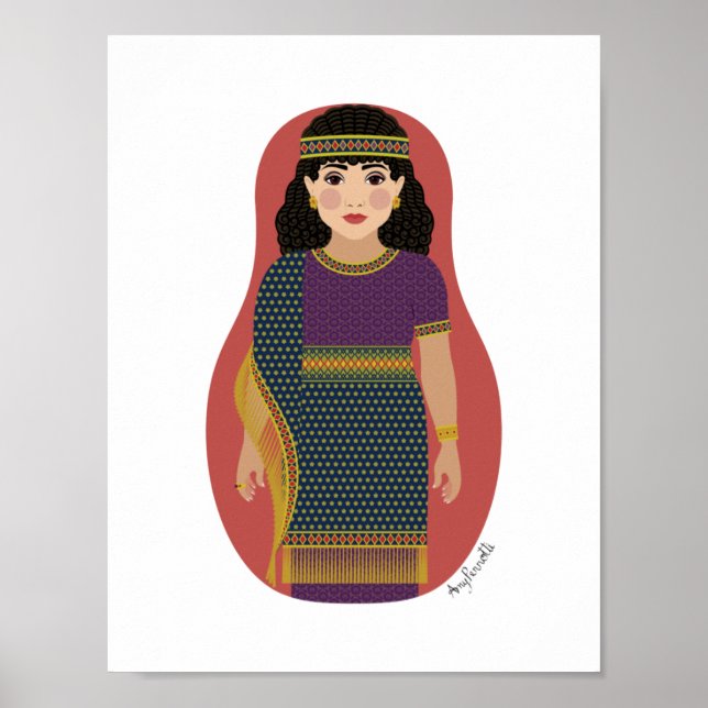 Ancient Assyrian Matryoshka Poster (Vorne)