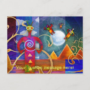 Ancient Astro Alien Angels auf dem Vormarsch Postkarte