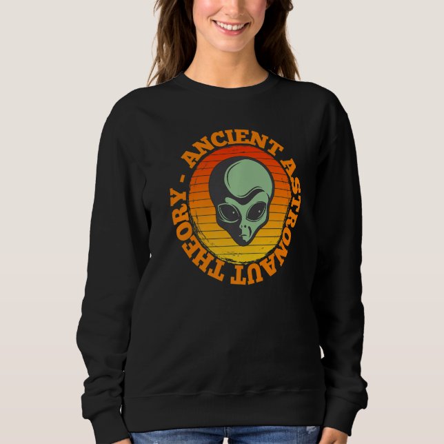 Ancient Astronaut Theory Funny Alien Head Science  Sweatshirt (Vorderseite)