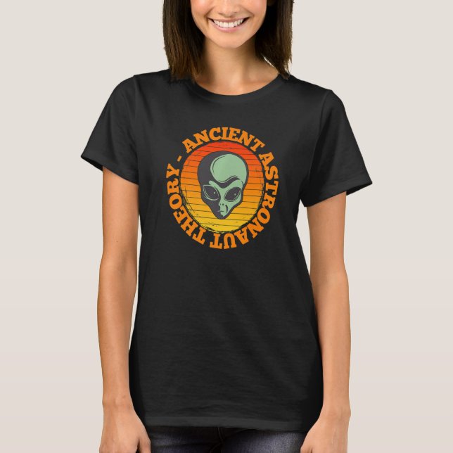 Ancient Astronaut Theory Funny Alien Head Science T-Shirt (Vorderseite)