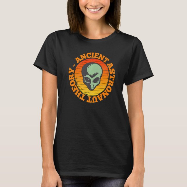 Ancient Astronaut Theory Funny Alien Head Science  T-Shirt (Vorderseite)