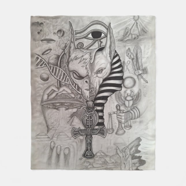 Ancient Außerirdischen , Anubis Fleecedecke (Vorderseite)