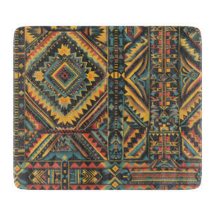 Ancient Blue "Centuries Old Geometric Elegance" Gl Schneidebrett