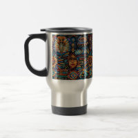 Ancient Blue "Pre-Columbian Tapestry" 444 ml Tasse