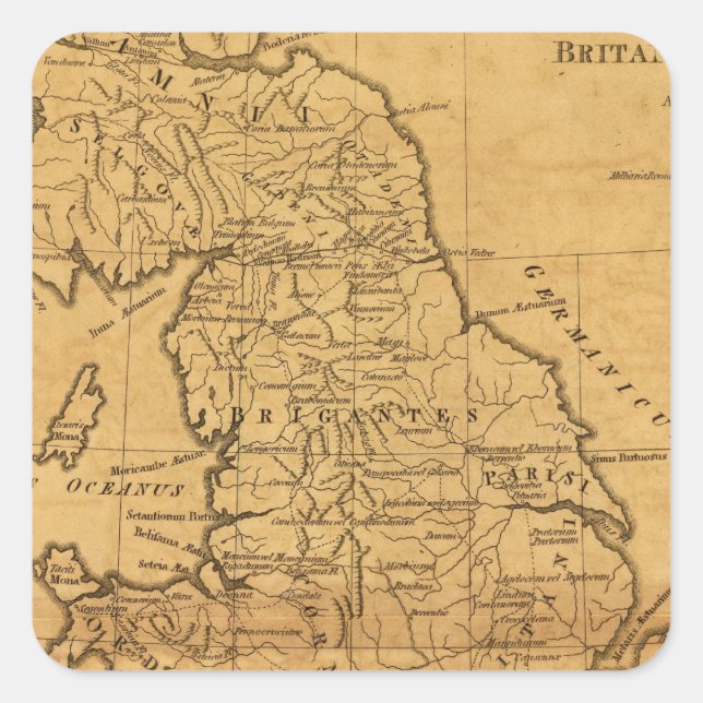 Ancient Britain Quadratischer Aufkleber (Vorderseite)