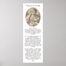 Ancient Catholic Prayer to St. Joseph Poster