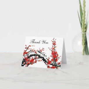 Ancient Chinese Pflaume Tree Note Card Dankeskarte