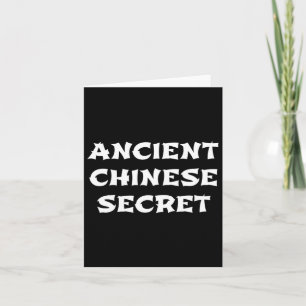 Ancient Chinese Secret Funny Halloween Sauce T Shi Karte