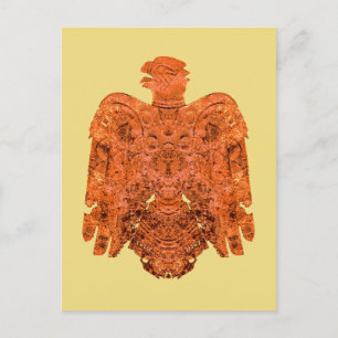 ANCIENT COPPER PEORIA FALCON - WIEDERHERGESTELLTE  POSTKARTE